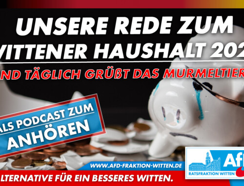 Jetzt anhören: Die AfD zum Wittener Haushalt 2024 oder „Und täglich grüßt das Murmeltier…“